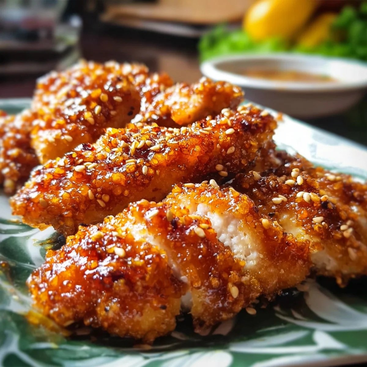 Baked Crunchy Hot Honey Chicken Baked Crunchy Hot Honey Chicken