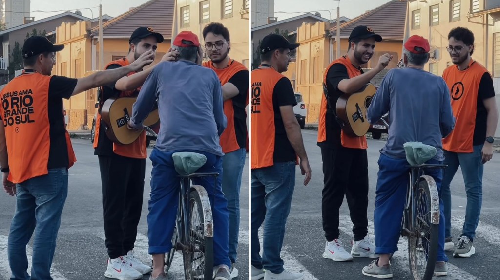 Surdo é curado em evangelismo de rua e se rende a Jesus no RS Surdo é curado em evangelismo de rua e se rende a Jesus no RS