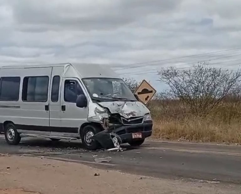 Colisão entre van e caminhonete é registrada na BR-235, zona rural de Petrolina Colisão entre van e caminhonete é registrada na BR-235, zona rural de Petrolina
