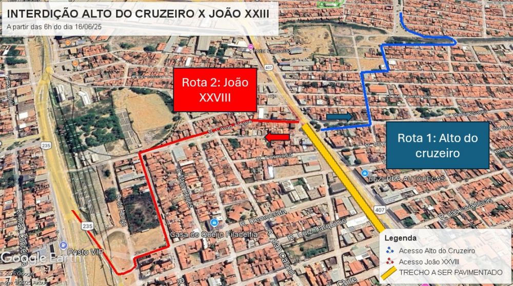 AMTT alerta população sobre interdição na BR-407 para continuidade das obras da Travessia Urbana AMTT alerta população sobre interdição na BR-407 para continuidade das obras da Travessia Urbana