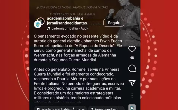 Academia da Polícia Militar da Bahia posta frase de soldado nazista e substitui publicação por citação a Madre Teresa de Calcutá Academia da Polícia Militar da Bahia posta frase de soldado nazista e substitui publicação por citação a Madre Teresa de Calcutá