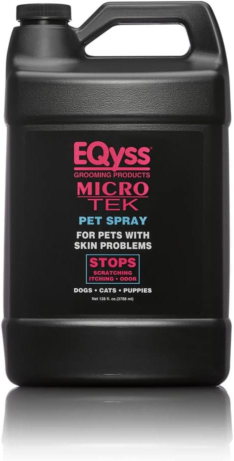 EQyss Micro-Tek Pet Itch Relief Spray – Soothes Dry Irritated Skin, Stops Itching, Scratching, Biting, Licking Hot Spots – for Cats & Dogs (128 oz) EQyss Micro-Tek Pet Itch Relief Spray – Soothes Dry Irritated Skin, Stops Itching, Scratching, Biting, Licking Hot Spots – for Cats & Dogs (128 oz)