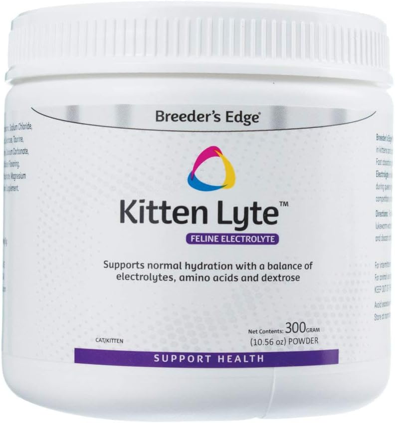 Breeder’s Edge Kitten Lyte- Feline Electrolyte Supplement for Cats and Kittens- 300 gm Breeder’s Edge Kitten Lyte- Feline Electrolyte Supplement for Cats and Kittens- 300 gm