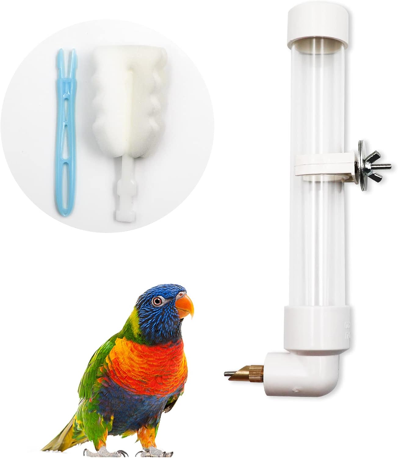 Auto Bird Drinker & Waterer – Parrot & Parakeet Dispenser, Chinchilla & Rabbit Drinking Fountain, Bird Cage Accessory Auto Bird Drinker & Waterer – Parrot & Parakeet Dispenser, Chinchilla & Rabbit Drinking Fountain, Bird Cage Accessory