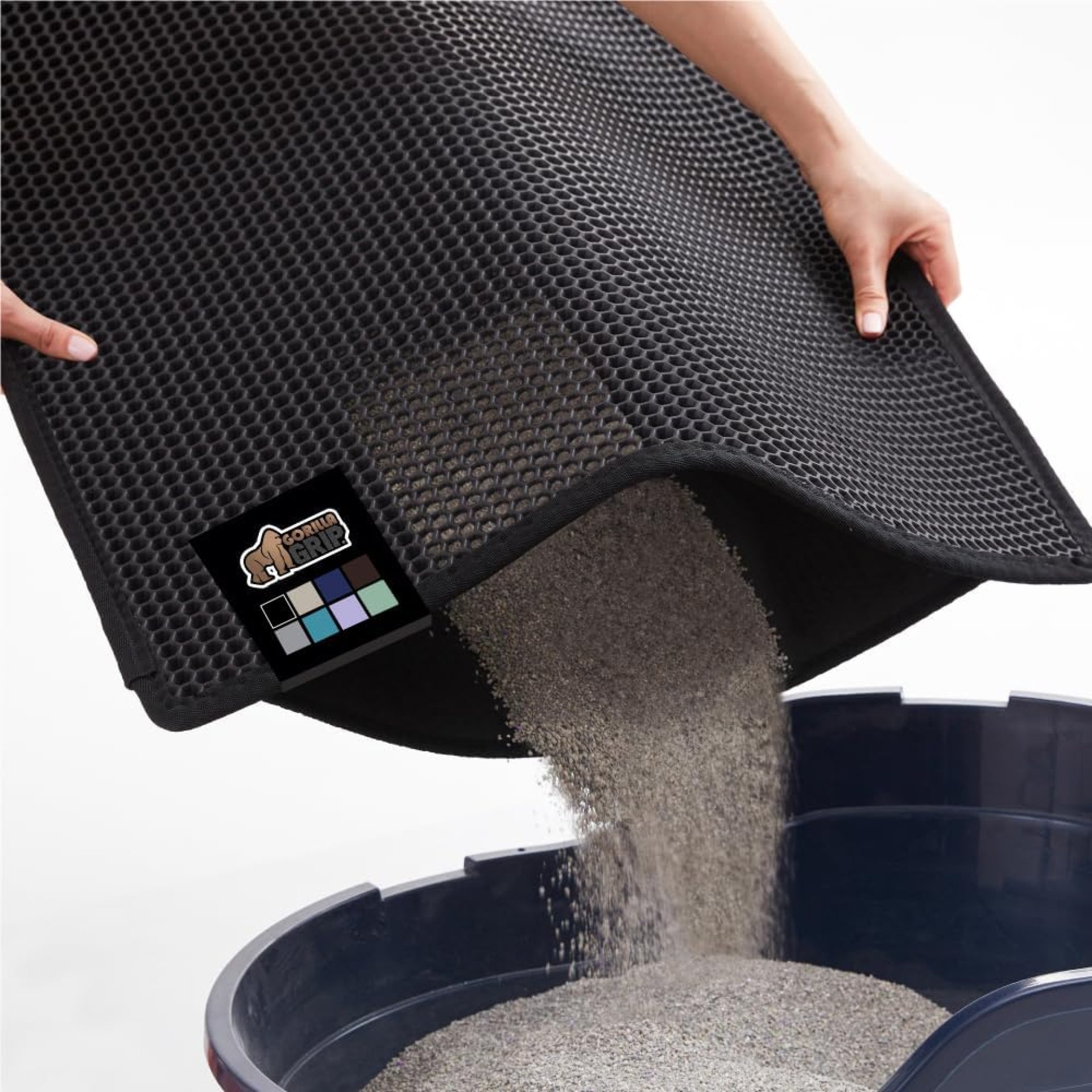 Gorilla Grip Honeycomb Cat Litter Mat, Two Layer Trapping Waste Mats, Soft On Paws, Indoor Box Supplies and Essentials, Feeding Trap, Water Resistant on Floors, 24×15 Black Gorilla Grip Honeycomb Cat Litter Mat, Two Layer Trapping Waste Mats, Soft On Paws, Indoor Box Supplies and Essentials, Feeding Trap, Water Resistant on Floors, 24×15 Black