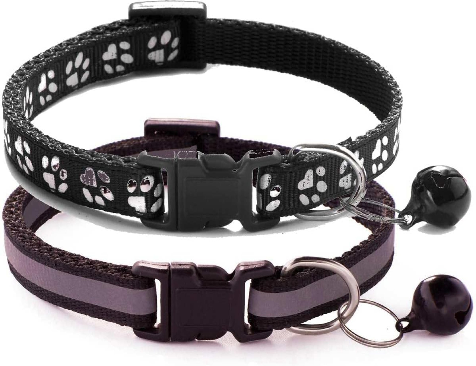 Cat Collar with Bell, 2-Pack Basic & Reflective XS Dog Cat Collar with Bells for XXS Xs Small Pet Dogs Boy Tiny Kitten Girls Animal,Neck 7-12 Inch (Black, Neck 7-12″) Cat Collar with Bell, 2-Pack Basic & Reflective XS Dog Cat Collar with Bells for XXS Xs Small Pet Dogs Boy Tiny Kitten Girls Animal,Neck 7-12 Inch (Black, Neck 7-12″)