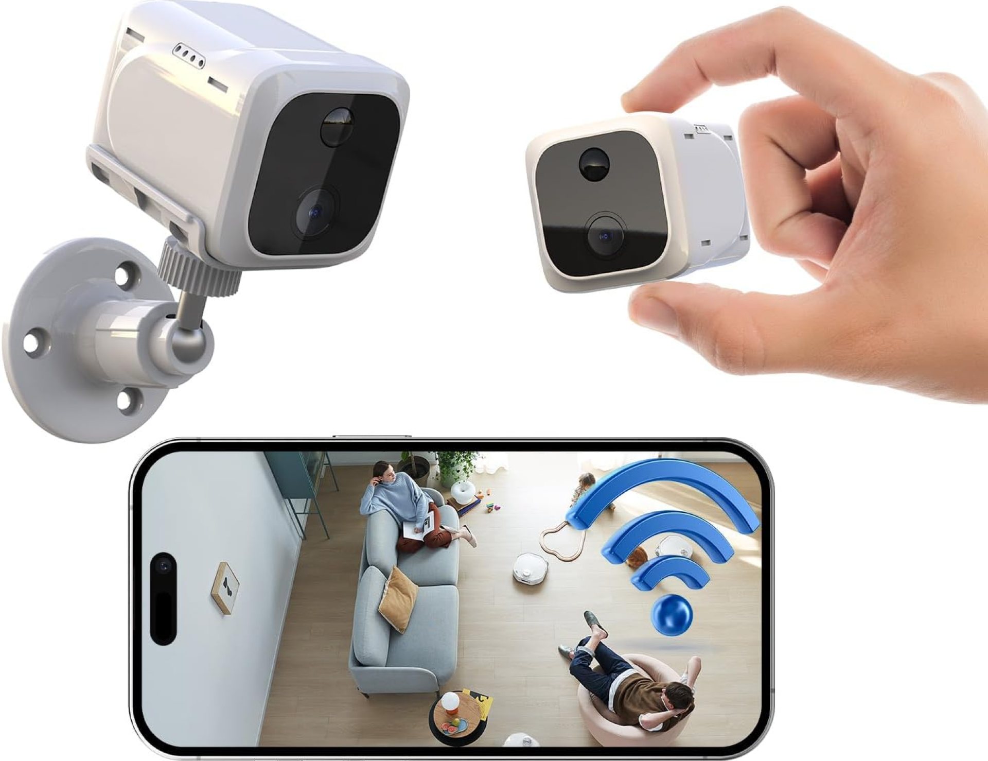 Mini Security Camera Wireless WiFi Indoor for Home, Nanny Camera for Baby, Pets, Elder, Dog Cam with Clear Night Vision, Human/PIR Motion, 120-day Standby Battery, Cloud Storage Mini Security Camera Wireless WiFi Indoor for Home, Nanny Camera for Baby, Pets, Elder, Dog Cam with Clear Night Vision, Human/PIR Motion, 120-day Standby Battery, Cloud Storage