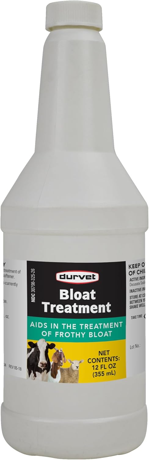 Durvet Bloat Treatment for Cattle, Sheep, and Goats, 12-Ounce Bottle Durvet Bloat Treatment for Cattle, Sheep, and Goats, 12-Ounce Bottle