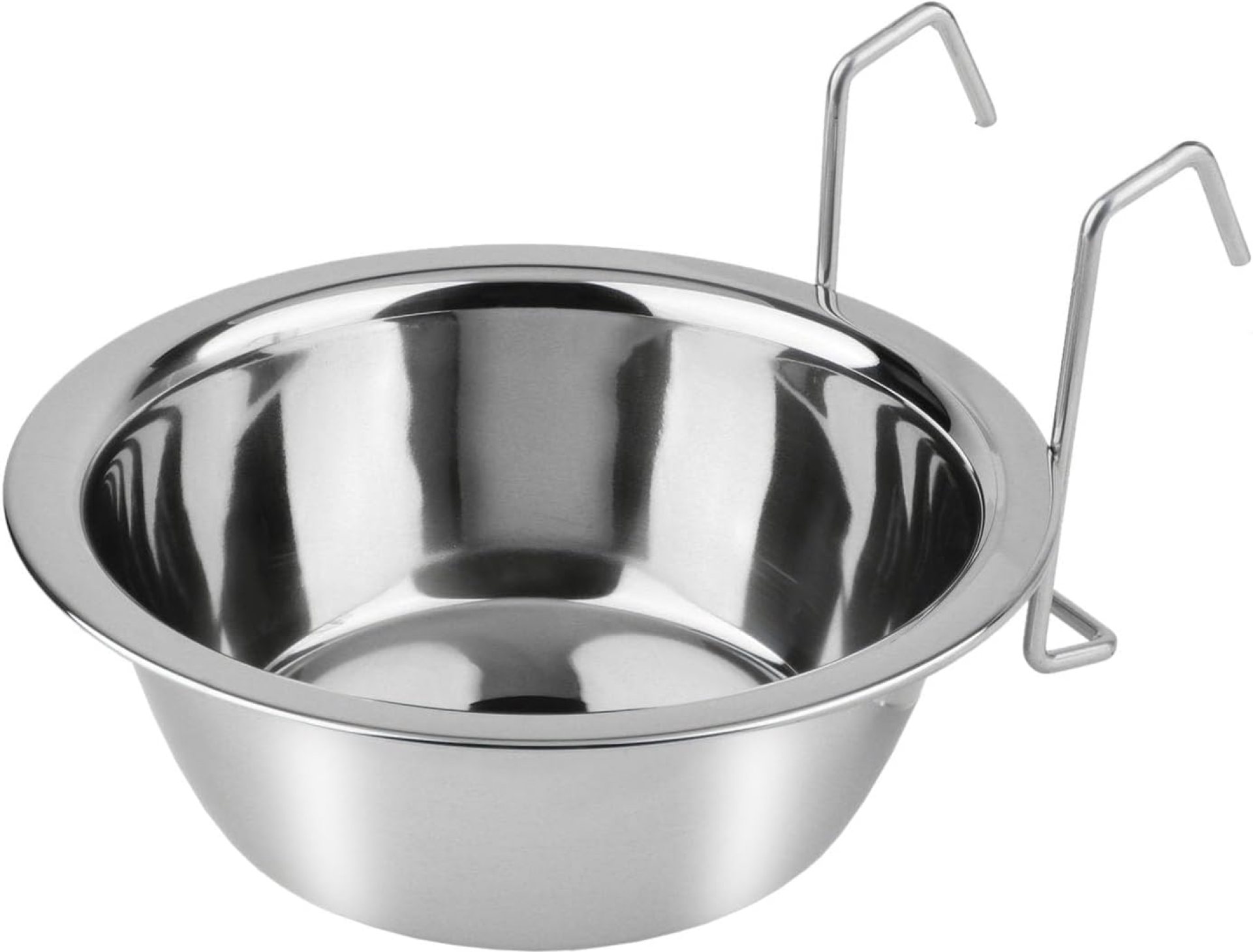 Hypeety Stainless Steel Food Water Cup with Bolt Hooks for Pet Bird Crates Cages Coop Dog Cat Parrot Bird Rabbit Pet (Large,16.5cm) Hypeety Stainless Steel Food Water Cup with Bolt Hooks for Pet Bird Crates Cages Coop Dog Cat Parrot Bird Rabbit Pet (Large,16.5cm)