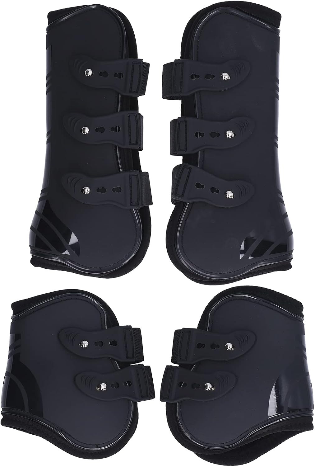 Horse Boots, 4Pcs PU Shell Protective Horse Tendon Boots, Horse Splint Boots for Front Legs and Rear Legs, Protective Horse Leg Wraps, Leg and Support for Riding, Jumping(XL) Horse Boots, 4Pcs PU Shell Protective Horse Tendon Boots, Horse Splint Boots for Front Legs and Rear Legs, Protective Horse Leg Wraps, Leg and Support for Riding, Jumping(XL)