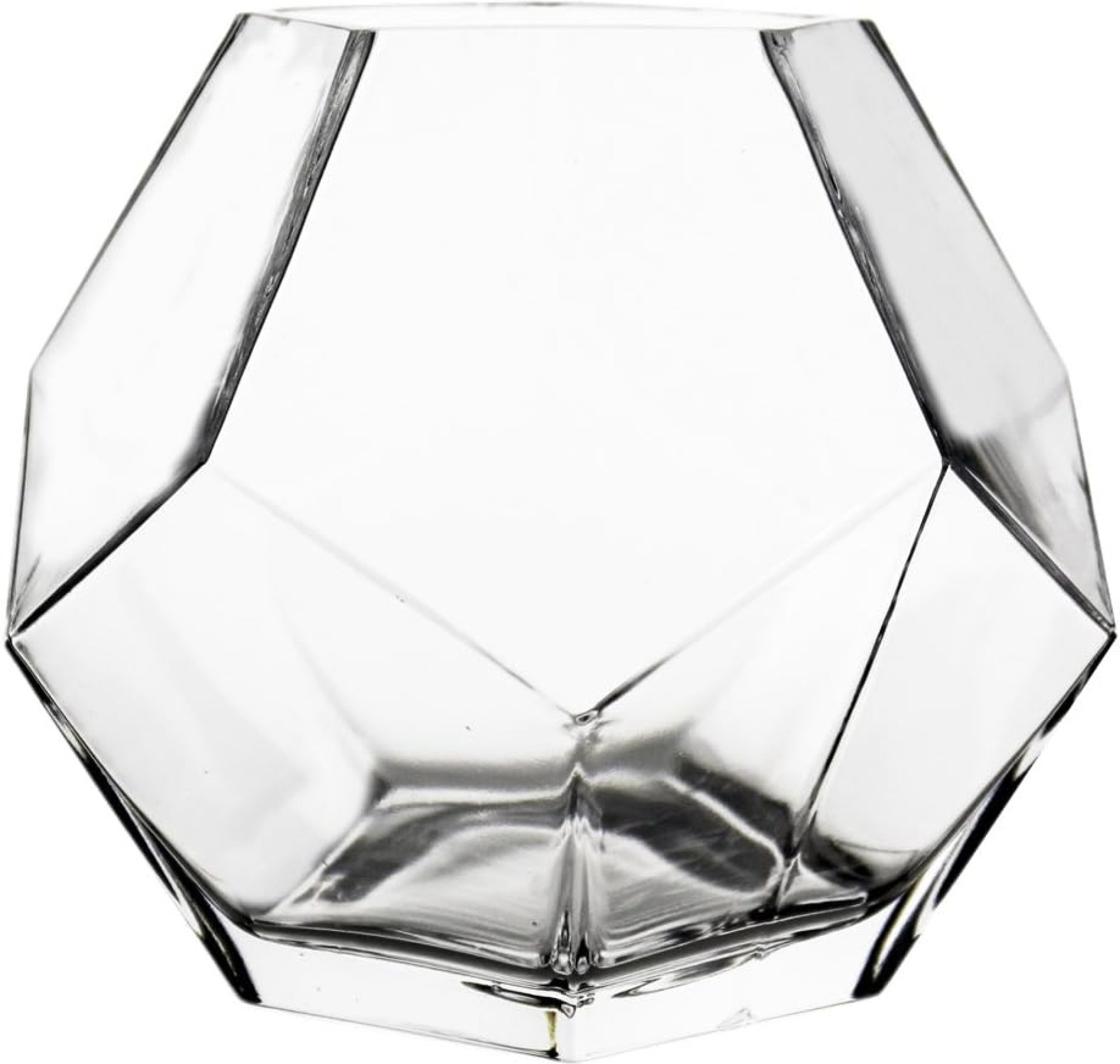 CYS EXCEL 7″ Clear Glass Geometric Terrarium Bowl | Prism Honeycomb Plant Vase | Hexagon Design Candle Holder Container CYS EXCEL 7″ Clear Glass Geometric Terrarium Bowl | Prism Honeycomb Plant Vase | Hexagon Design Candle Holder Container