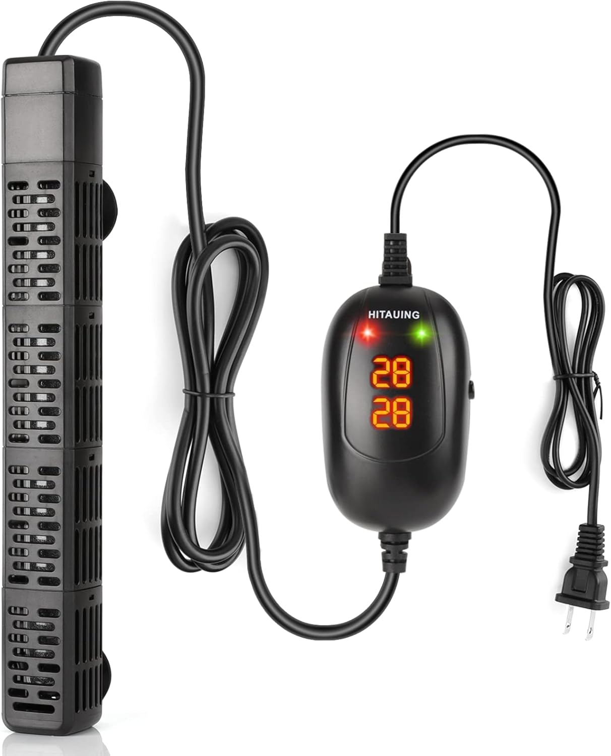 HiTauing Aquarium Heater, 50W/100W/200W/300W/500W Submersible Fish Tank Heater with Over-Temperature Protection and Automatic Power-Off When Leaving Water for Saltwater and Freshwater HiTauing Aquarium Heater, 50W/100W/200W/300W/500W Submersible Fish Tank Heater with Over-Temperature Protection and Automatic Power-Off When Leaving Water for Saltwater and Freshwater