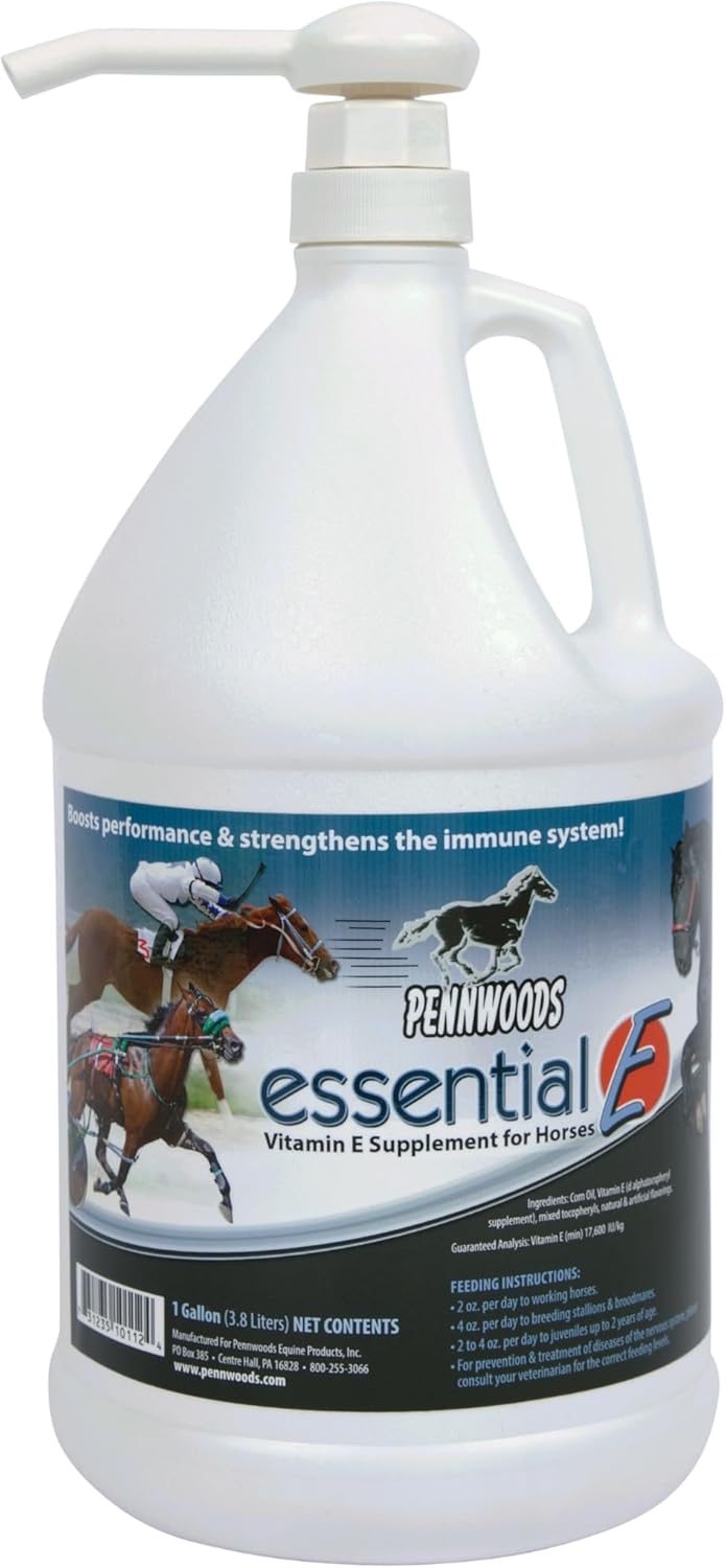 Essential E: Equine Vitamin E Supplement for Horse Health, Performance, Recovery & Nutrition – 1 Gallon Essential E: Equine Vitamin E Supplement for Horse Health, Performance, Recovery & Nutrition – 1 Gallon