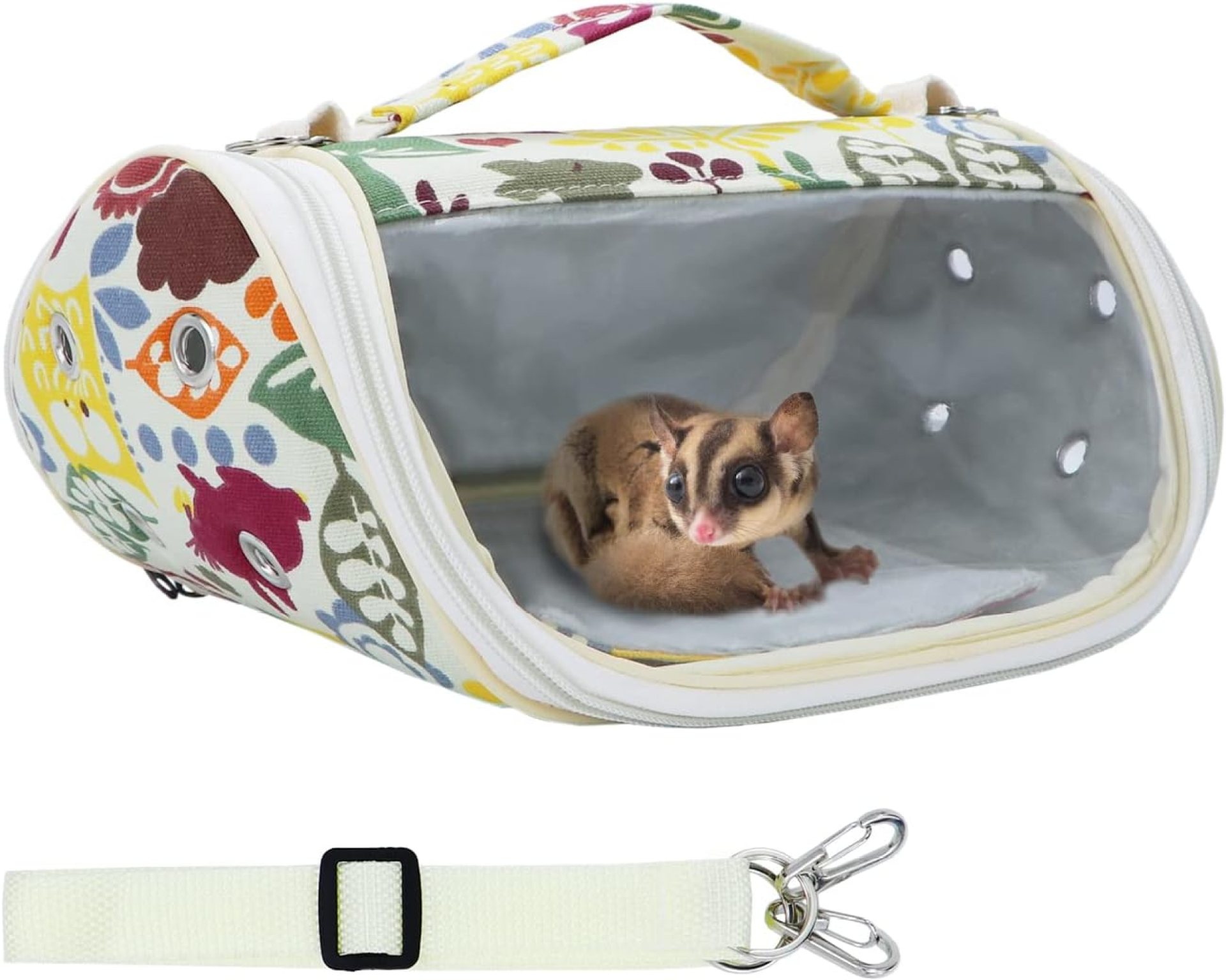 Wontee Small Pet Carrier Hamster Carrier Bag Portable Travel Carrier for Hamsters Mouse Baby Guinea Pig Hedgehog Sugar Glider Small Birds (M, Yellow Zoo) Wontee Small Pet Carrier Hamster Carrier Bag Portable Travel Carrier for Hamsters Mouse Baby Guinea Pig Hedgehog Sugar Glider Small Birds (M, Yellow Zoo)