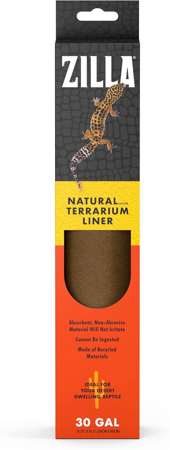 Zilla Reptile Terrarium Bedding Substrate Floor Liner, Brown, 30G, 11.75″ x 35.5″ Zilla Reptile Terrarium Bedding Substrate Floor Liner, Brown, 30G, 11.75″ x 35.5″