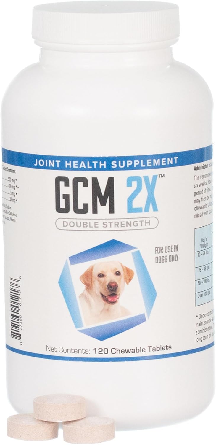 Revival Animal Health GCM 2X Chewable Glucosamine Joint Support Tablets – Premium Supplement for Dogs – 120ct Revival Animal Health GCM 2X Chewable Glucosamine Joint Support Tablets – Premium Supplement for Dogs – 120ct