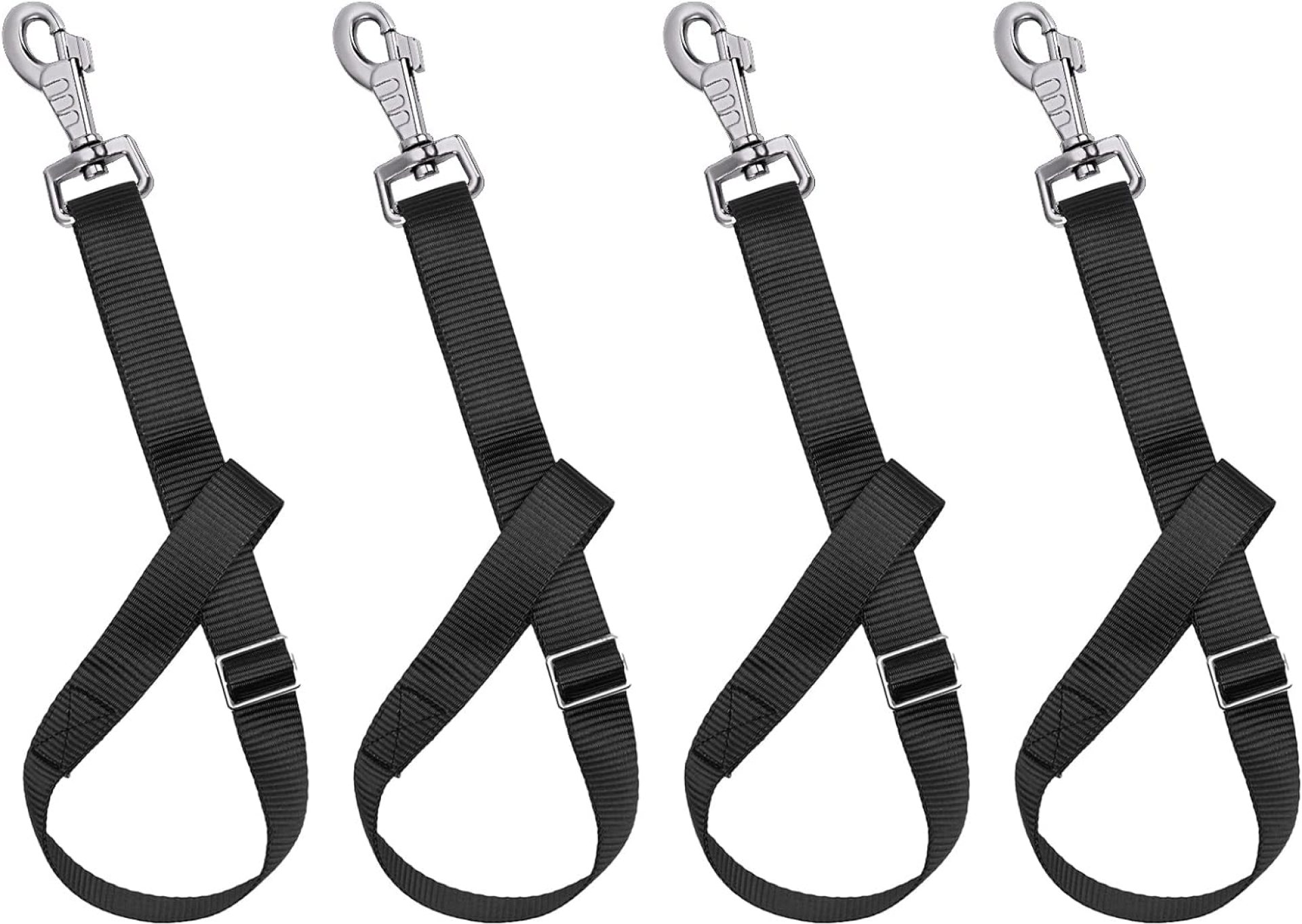 Rosemarie Horse Bucket Strap Hangers,Horse Suppliers Adjustable Nylon Straps up to 700 lbs for Hay Nets, Water Buckets,Hanging-Pratical and Easy Use(4 Pack) (Black) Rosemarie Horse Bucket Strap Hangers,Horse Suppliers Adjustable Nylon Straps up to 700 lbs for Hay Nets, Water Buckets,Hanging-Pratical and Easy Use(4 Pack) (Black)