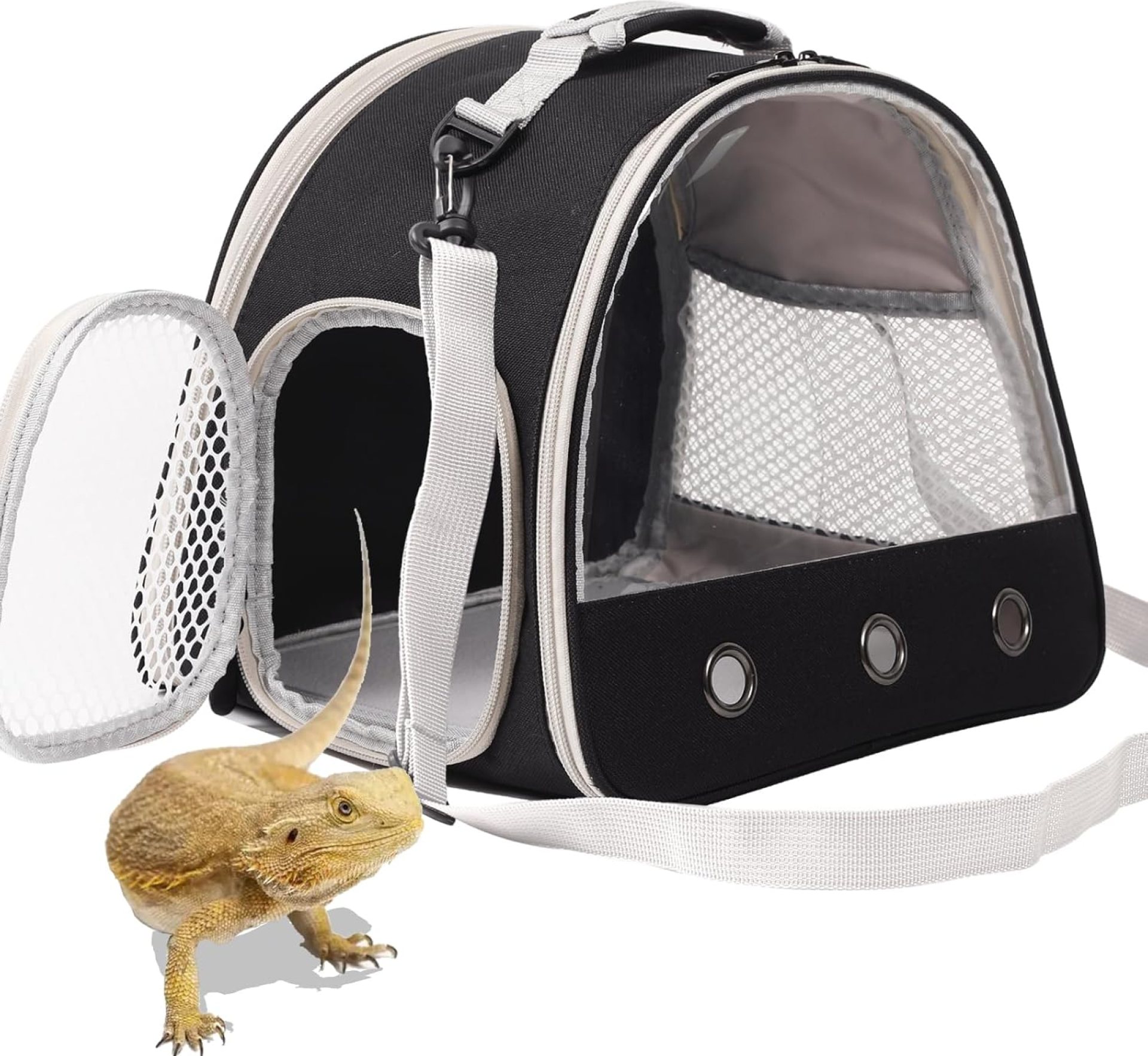 Bearded Dragon Travel Carrier,Lizards Carrier, Small Animal Travel Carrier for Sugar Glider Hedgehog Rat Parrot Bird Guinea Pig, Portable Guinea Pig Travel Bag for 2 Bearded Dragon Travel Carrier,Lizards Carrier, Small Animal Travel Carrier for Sugar Glider Hedgehog Rat Parrot Bird Guinea Pig, Portable Guinea Pig Travel Bag for 2