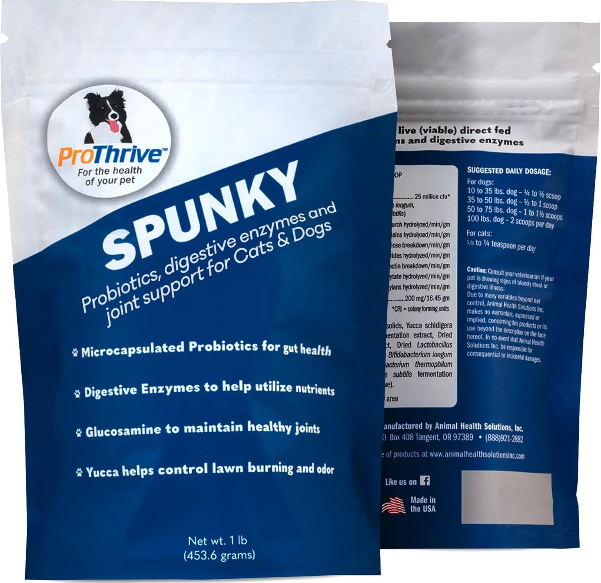 Animal Health Solutions – Spunky, Digestive Aid that Helps Improve Joints and Stamina for any Dog (1 pound) Animal Health Solutions – Spunky, Digestive Aid that Helps Improve Joints and Stamina for any Dog (1 pound)