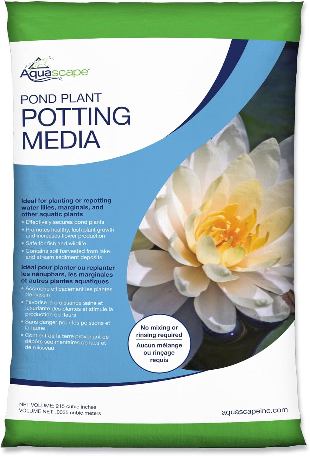 Aquascape Pond Plant Potting Media, Nutrient-Rich Aquatic Soil for Water Gardens, Supports Strong Root Growth, 215 Cubic Inches, 89002 Aquascape Pond Plant Potting Media, Nutrient-Rich Aquatic Soil for Water Gardens, Supports Strong Root Growth, 215 Cubic Inches, 89002