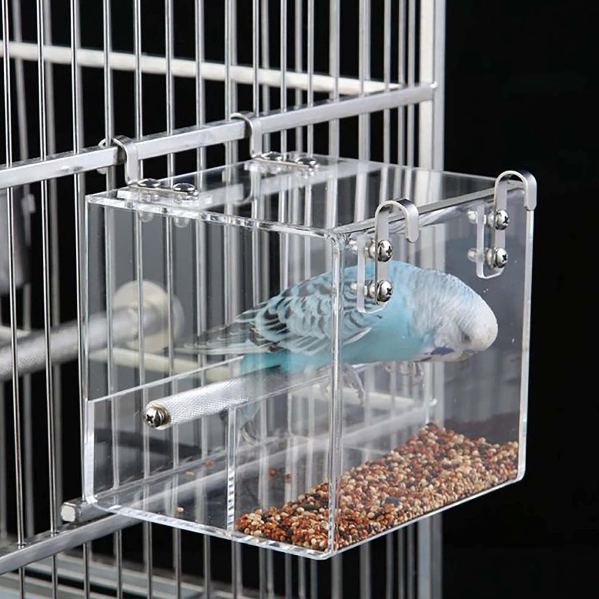 Big Bird Feeder Seed Catcher Tray Hanging Cup Food Dish for Cage for Birds Lovebirds Cockatiels Canaries Sun Conures, Second Generation Bird Feeder Big Bird Feeder Seed Catcher Tray Hanging Cup Food Dish for Cage for Birds Lovebirds Cockatiels Canaries Sun Conures, Second Generation Bird Feeder