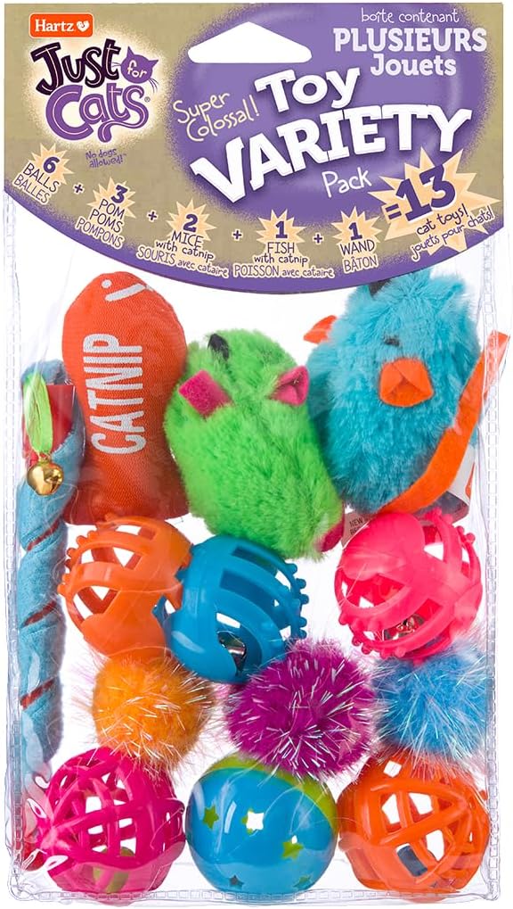 HARTZ Just For Cats Toy Variety Pack – 13 Piece, All Breed Sizes HARTZ Just For Cats Toy Variety Pack – 13 Piece, All Breed Sizes