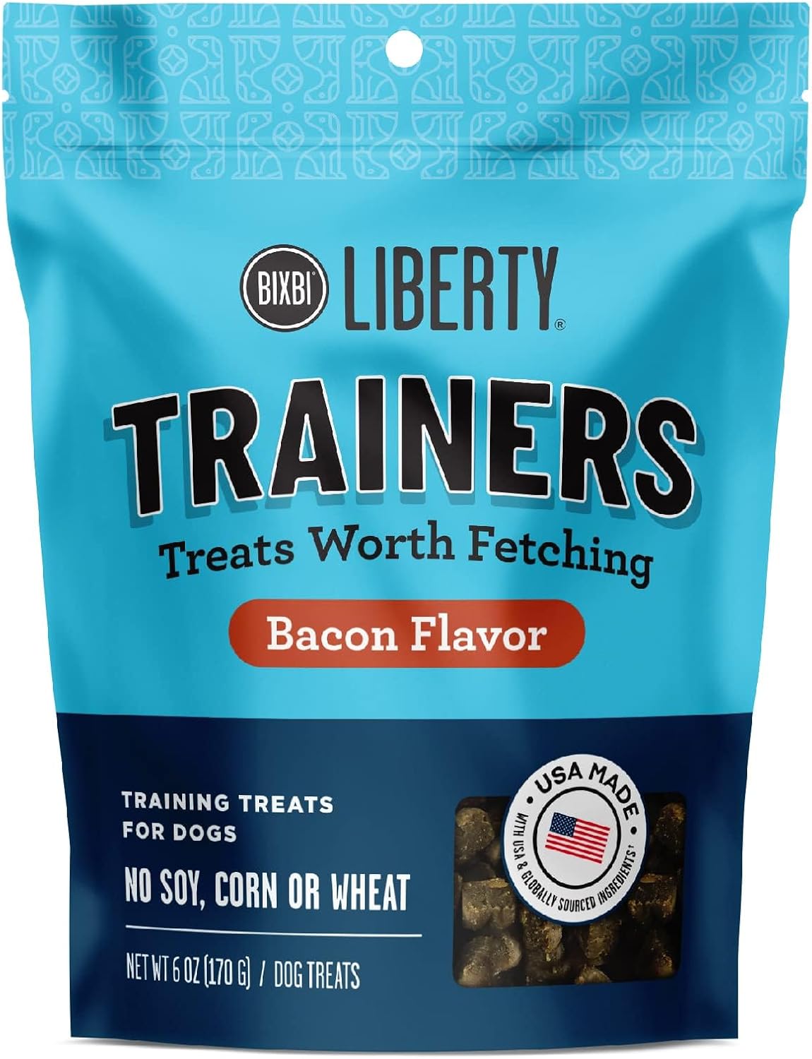 BIXBI Trainers All-Natural Grain-Free Dog Training Treats, Bacon, 6 oz BIXBI Trainers All-Natural Grain-Free Dog Training Treats, Bacon, 6 oz