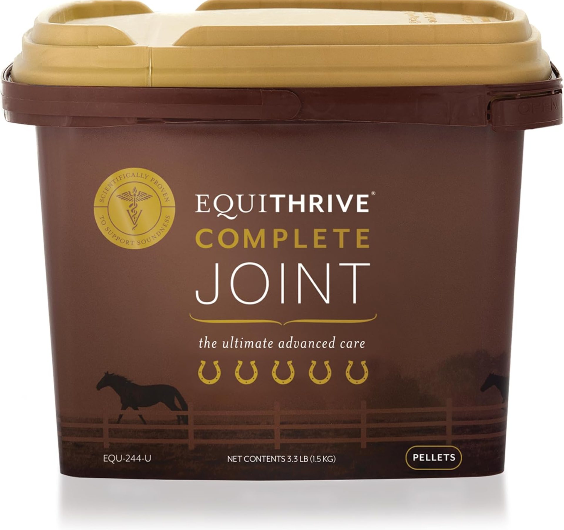 Equithrive Complete Joint Supplement Pellets with Resveratrol, Glucosamine, Chondroitin, Hyaluronic Acid and MSM for Horses in Training and Competition and Senior Horses, 3.3 lbs Equithrive Complete Joint Supplement Pellets with Resveratrol, Glucosamine, Chondroitin, Hyaluronic Acid and MSM for Horses in Training and Competition and Senior Horses, 3.3 lbs