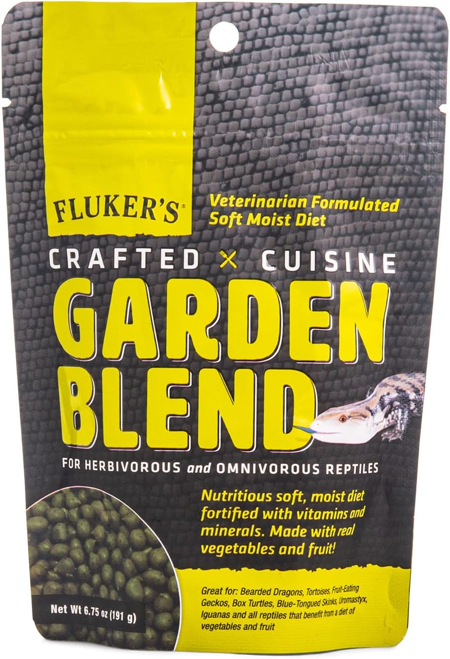 Fluker’s Crafted Cuisine Diet, Garden Blend, Herbivorous and Omnivorous Reptile Food, Made with Real Fruits & Veggies, 6.75 oz Fluker’s Crafted Cuisine Diet, Garden Blend, Herbivorous and Omnivorous Reptile Food, Made with Real Fruits & Veggies, 6.75 oz
