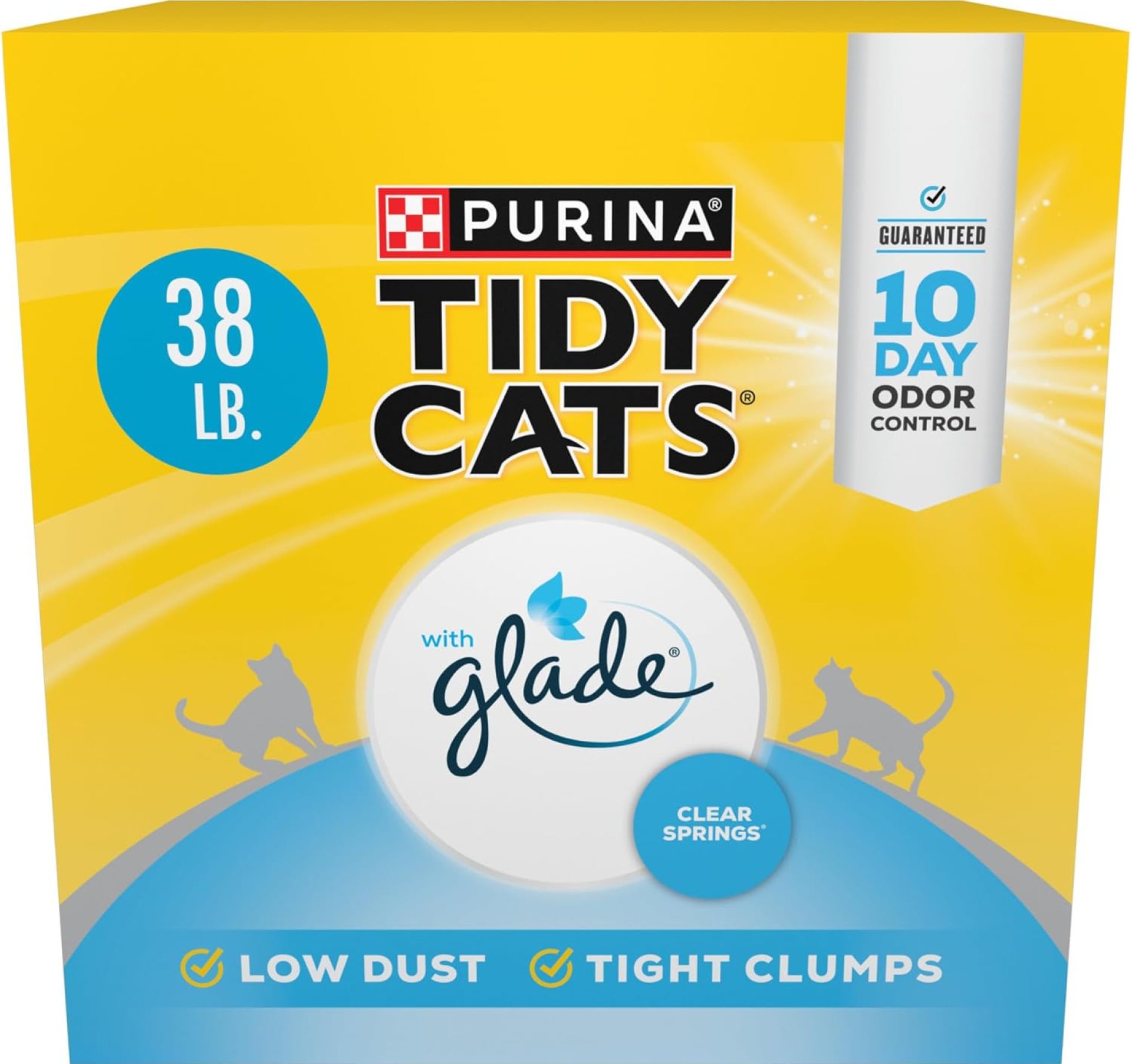 Purina Tidy Cats Clumping Multi Cat Litter, Glade Clear Springs – 38 lb. Box Purina Tidy Cats Clumping Multi Cat Litter, Glade Clear Springs – 38 lb. Box