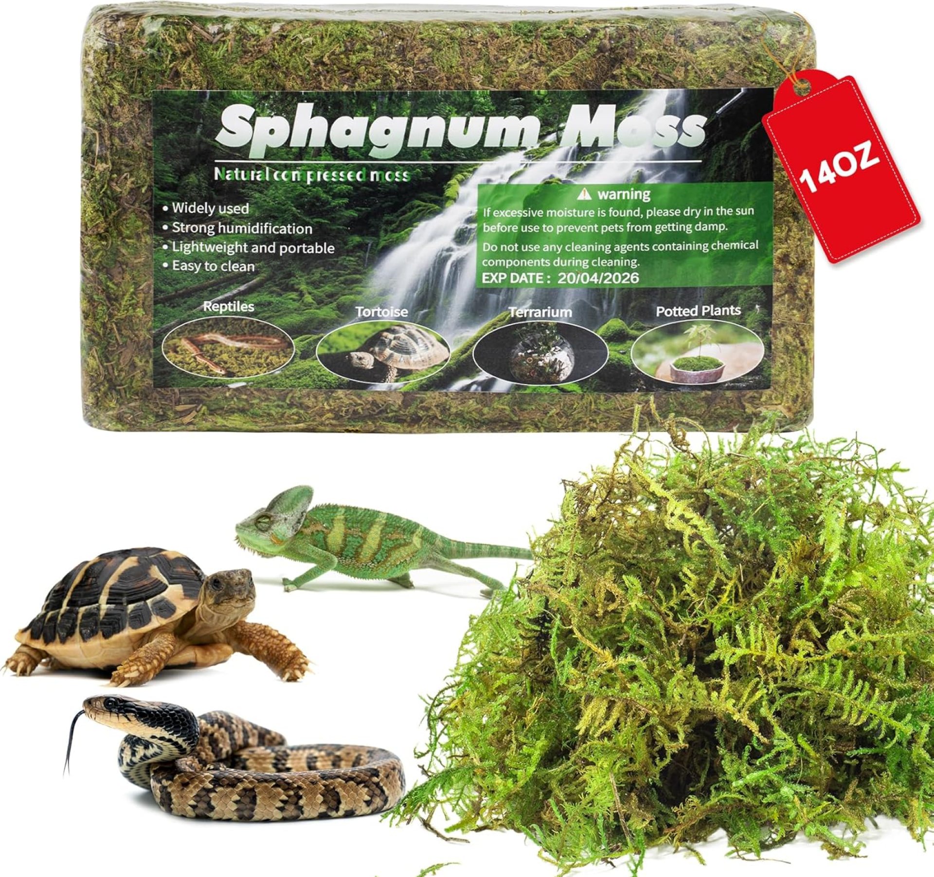 50QT Premium Sphagnum Moss for Reptiles- 14OZ Natural Moss Reptile Moss Bedding for Terrarium, Hatching, Forest Sphagnum Moss Reptile Substrate for Snakes, Gecko, Turtles, Frogs, Leopard 50QT Premium Sphagnum Moss for Reptiles- 14OZ Natural Moss Reptile Moss Bedding for Terrarium, Hatching, Forest Sphagnum Moss Reptile Substrate for Snakes, Gecko, Turtles, Frogs, Leopard