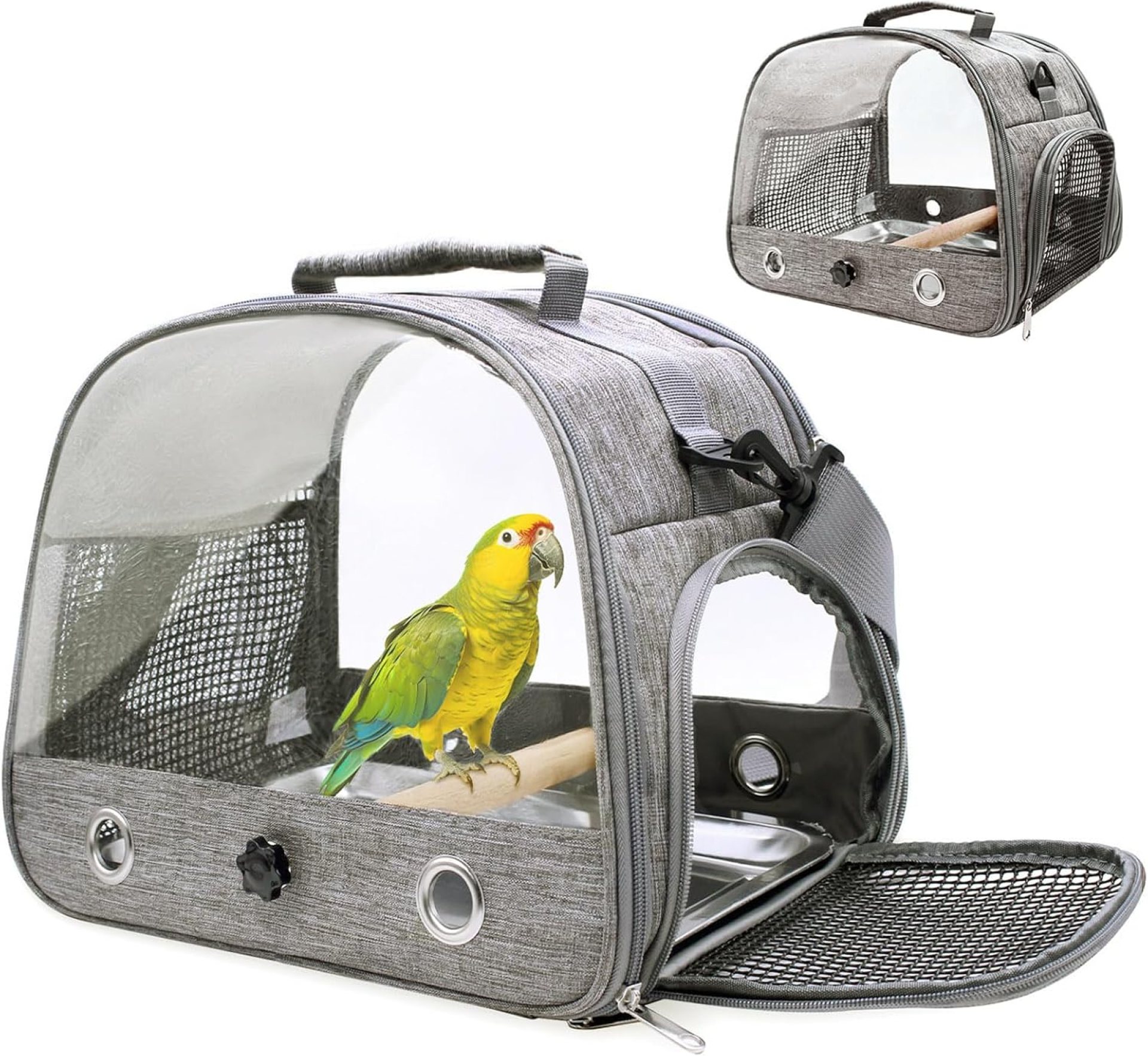 Bird Carrier with Perch Parakeet Travel Carrier Bag Portable Bird Backpack with Plat Breathable Parrot Travel Cage for Small Pets Bird Carrier with Perch Parakeet Travel Carrier Bag Portable Bird Backpack with Plat Breathable Parrot Travel Cage for Small Pets