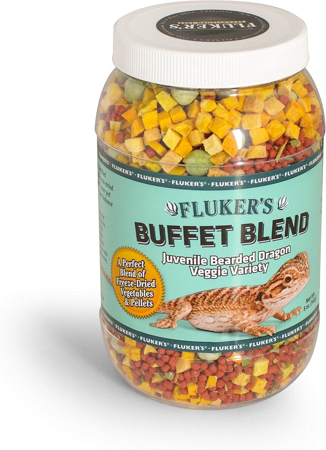 Fluker’s Buffet Blend Juvenile Bearded Dragon Diet, Veggie Variety, 5 oz Fluker’s Buffet Blend Juvenile Bearded Dragon Diet, Veggie Variety, 5 oz