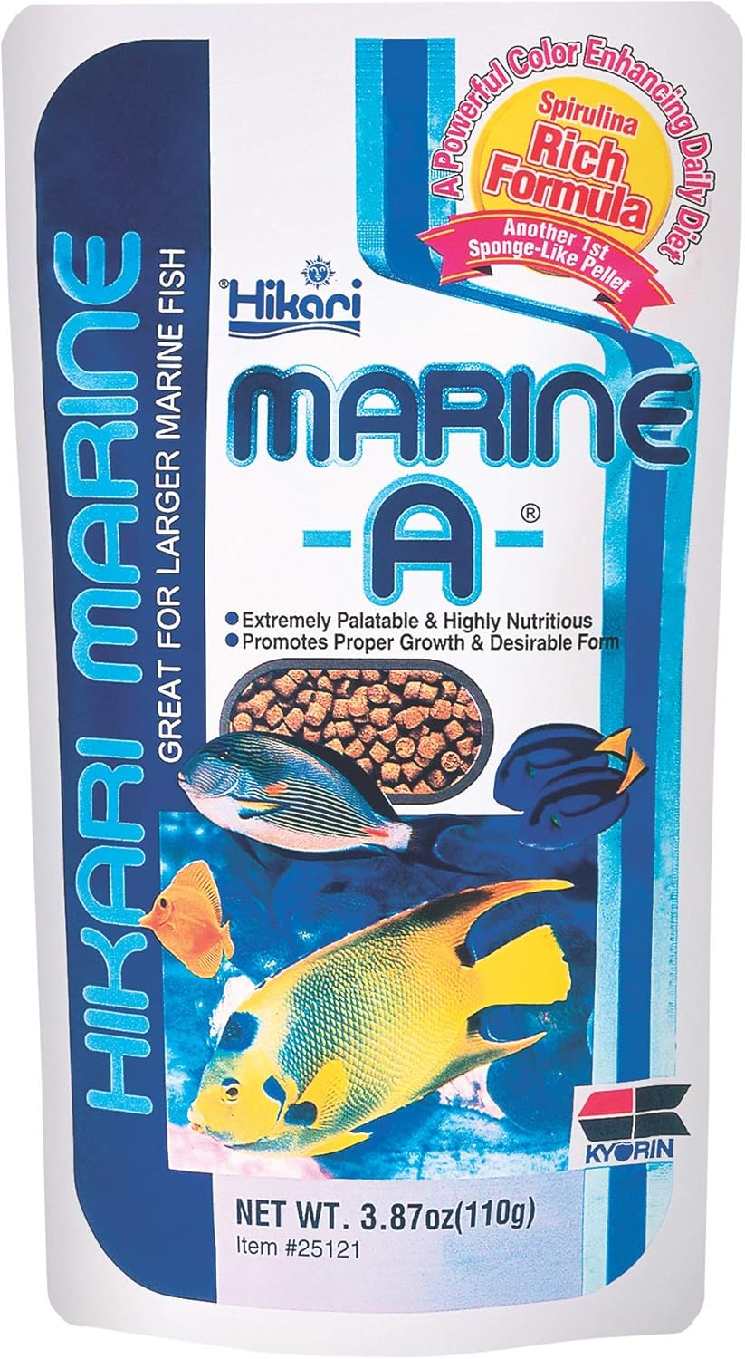 Hikari Marine-A Pellets Fish Food for Larger Marine Fish, 3.87 oz (110g) Hikari Marine-A Pellets Fish Food for Larger Marine Fish, 3.87 oz (110g)