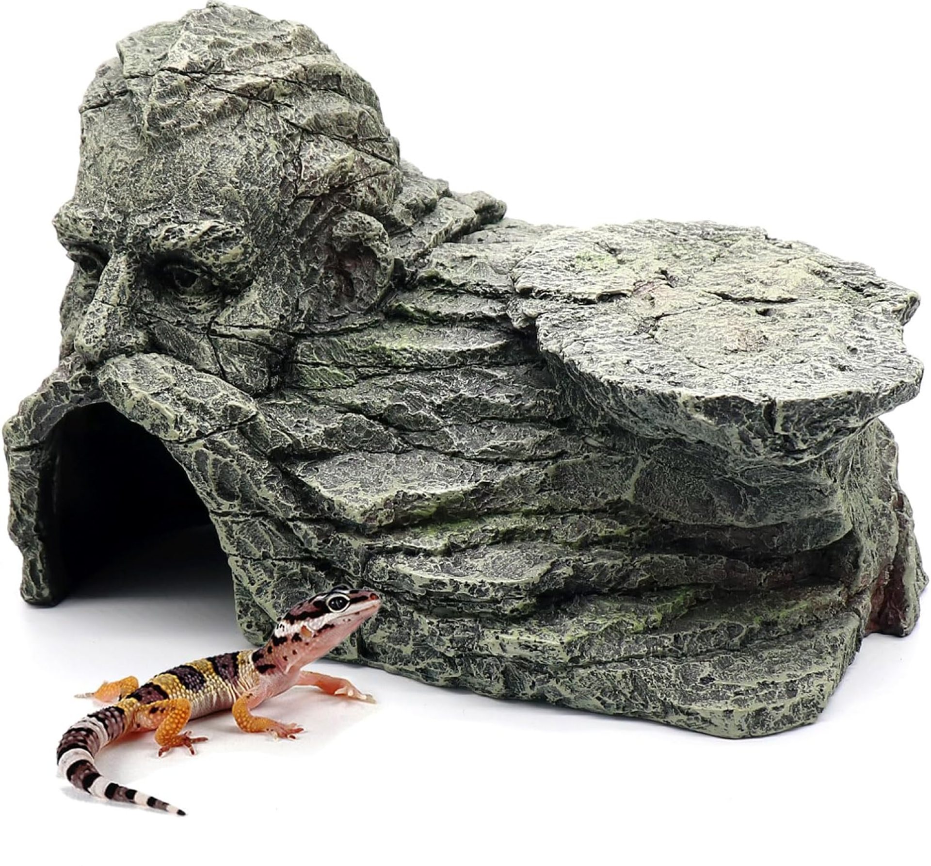 Reptile Rock Basking Platform, Gecko Hide Cave Hiding Place, Snake Cave and Hides for Reptiles, Amphibians, and Small Animals, Lizards Reptile Rock Basking Platform, Gecko Hide Cave Hiding Place, Snake Cave and Hides for Reptiles, Amphibians, and Small Animals, Lizards