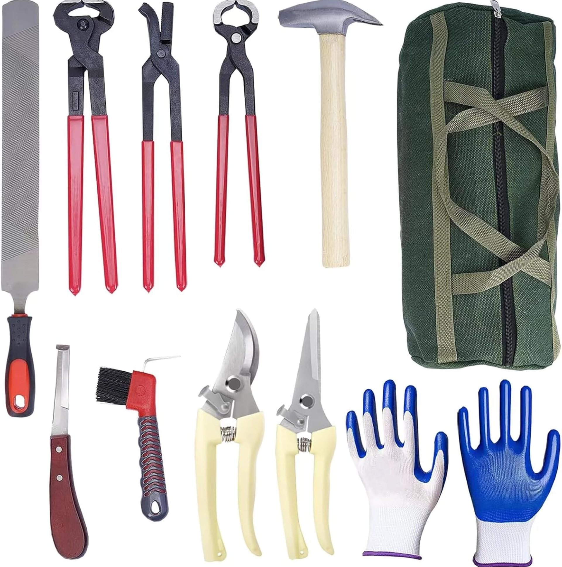1112 Temp 11pcs Farrier Tools Farrier kit Horse shoeing Tools Farrier Supplies Farrier Tools for Horses Cattle Sheep and Donkeys 1112 Temp 11pcs Farrier Tools Farrier kit Horse shoeing Tools Farrier Supplies Farrier Tools for Horses Cattle Sheep and Donkeys