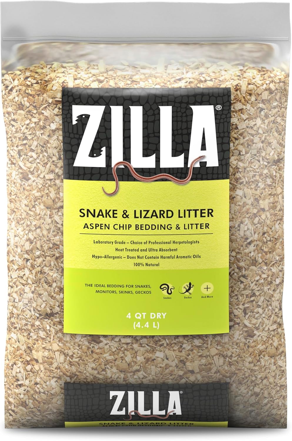 Zilla Reptile Terrarium Bedding Substrate Snake and Lizard Litter, 4 Quart Zilla Reptile Terrarium Bedding Substrate Snake and Lizard Litter, 4 Quart
