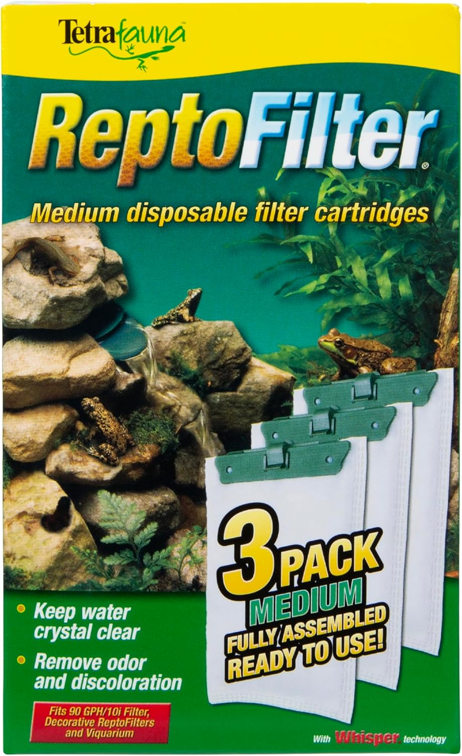 TetraFauna ReptoFilter Filter Cartridges, Size Medium, Filter Cartridge Refills, 3 Count TetraFauna ReptoFilter Filter Cartridges, Size Medium, Filter Cartridge Refills, 3 Count