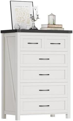YITAHOME 6 Drawer Dressers, Dressers & Chests of Drawers, Modern Closet Dresser, White YITAHOME 6 Drawer Dressers, Dressers & Chests of Drawers, Modern Closet Dresser, White