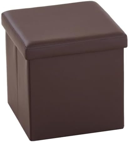 Storage Ottoman Cube, Storage Ottoman Foot Rest Stool, Foot Rest Stool Footstool Ottoman, Small Square Cube Chest for Living Room/Bedroom/Dorm/Entryway (Glossy,Dark Brown) Storage Ottoman Cube, Storage Ottoman Foot Rest Stool, Foot Rest Stool Footstool Ottoman, Small Square Cube Chest for Living Room/Bedroom/Dorm/Entryway (Glossy,Dark Brown)