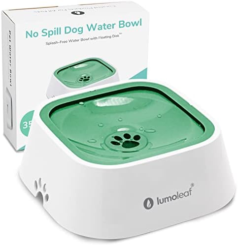 LumoLeaf No Spill Water Bowl for Dogs, Slow Feeder Drinking Water Bowl for Messy Drinkers, 35oz Capacity No Drip No Splash Water Bowl for Dogs/Cats/Pets,Green LumoLeaf No Spill Water Bowl for Dogs, Slow Feeder Drinking Water Bowl for Messy Drinkers, 35oz Capacity No Drip No Splash Water Bowl for Dogs/Cats/Pets,Green