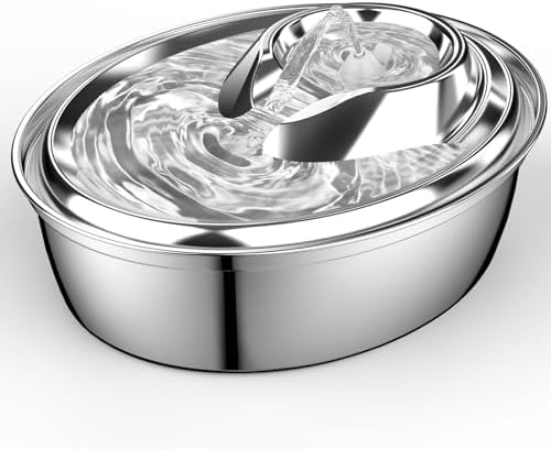 ORSDA Cat Water Fountain Stainless Steel, 2L/67oz Pet Fountain for Cats Inside, Automatic Dog Drinking Dispenser Cat Feeding & Watering Supplies with 1 Filter ORSDA Cat Water Fountain Stainless Steel, 2L/67oz Pet Fountain for Cats Inside, Automatic Dog Drinking Dispenser Cat Feeding & Watering Supplies with 1 Filter