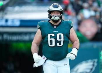Eagles offensive lineman Landon Dickerson carted off with apparent leg injury in practice Eagles offensive lineman Landon Dickerson carted off with apparent leg injury in practice