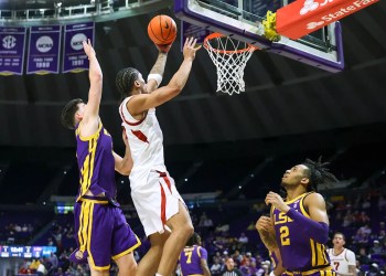 Arkansas Defeats LSU 91-62 With Acuff’s 14th 20-Point Game Arkansas Defeats LSU 91-62 With Acuff’s 14th 20-Point Game