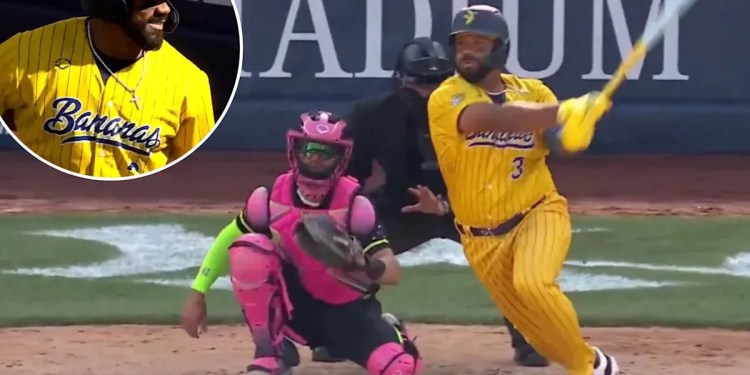 Russell Wilson Plays for Savannah Bananas at Yankee Stadium Russell Wilson Plays for Savannah Bananas at Yankee Stadium