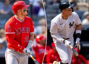 Mike Trout and Aaron Judge Display Power Hitting Mike Trout and Aaron Judge Display Power Hitting