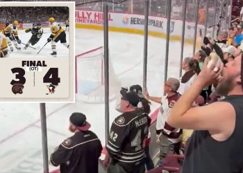 Fans disrupt game after controversial overtime goal Fans disrupt game after controversial overtime goal