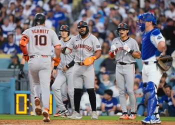 Giants tie Dodgers for 1st in NL West with Casey Schmitt grand slam leading to 6-2 win Giants tie Dodgers for 1st in NL West with Casey Schmitt grand slam leading to 6-2 win