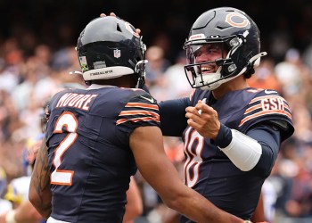 Caleb Williams Comments on D.J. Moore Trade Caleb Williams Comments on D.J. Moore Trade