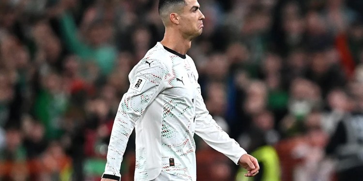 CR7 Receives Red Card for Elbow Incident CR7 Receives Red Card for Elbow Incident